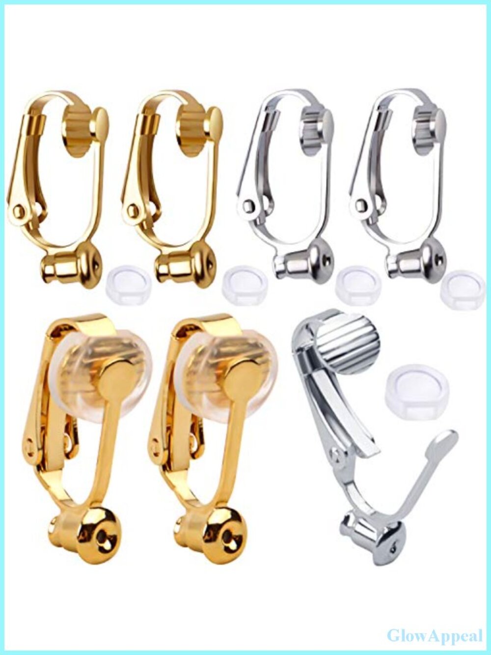 Clip-On Earring Converters 12 Pcs Non-Pierced Silicone Pads Jewelry Making